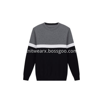 Men's Sweater Cotton Polyester Honey Comb Stripe Pullover